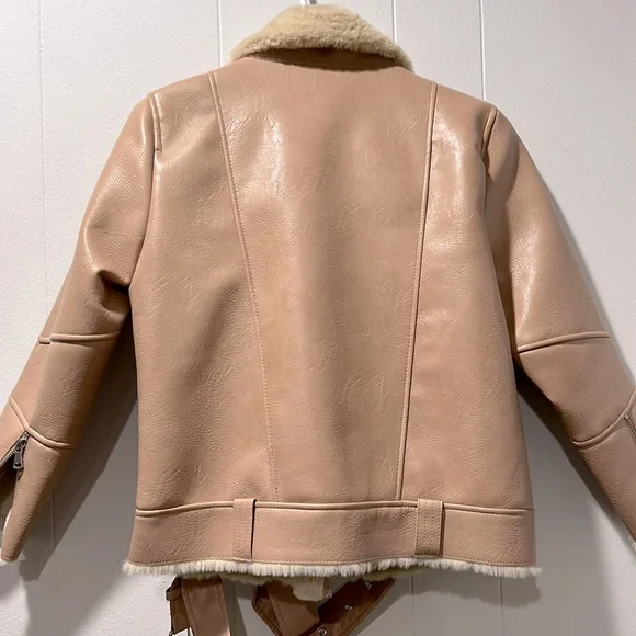 Zara Girls Youth Size 10 Leather Jacket - Picture 5 of 10